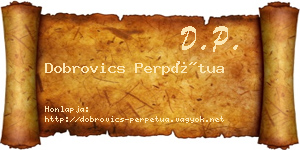 Dobrovics Perpétua névjegykártya
